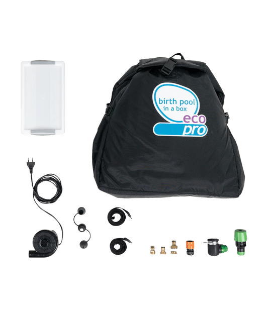 Birthpools Birth Pool in a Box 1.0 Regular / 2 persons Sky Blue Starter Kit for professionals