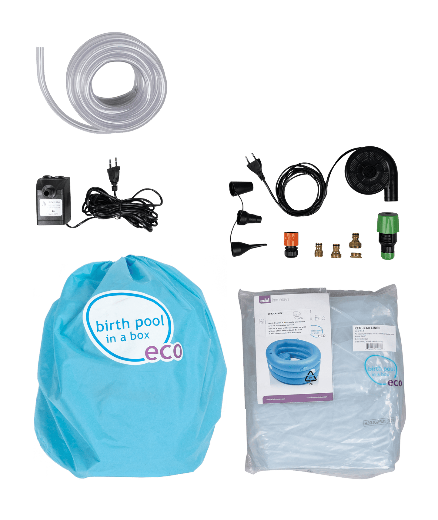 Birth Pool in a Box Birth Pool in a Box Regular / 2 persons Sky Blue + Standard Water Birth Kit