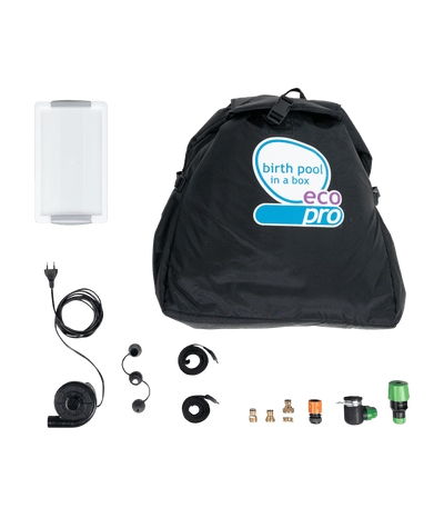 Birthpools Birth Pool in a Box 1.0 Regular / 2 persons Sky Blue Starter Kit for professionals