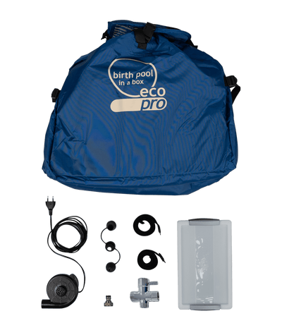 Birthpools Birth Pool in a Box Mini / 1 persona Blu notte Kit di partenza per ospedale