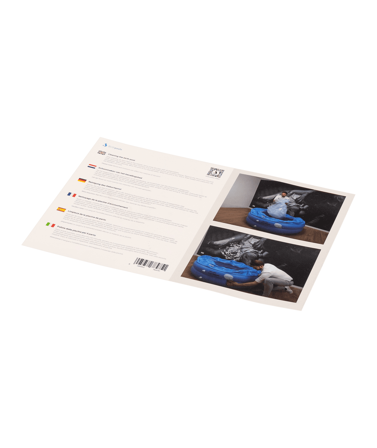 Birthpools Birth Pool in a Box 1.0 Regular / 2 persons Sky Blue Starter Kit for professionals